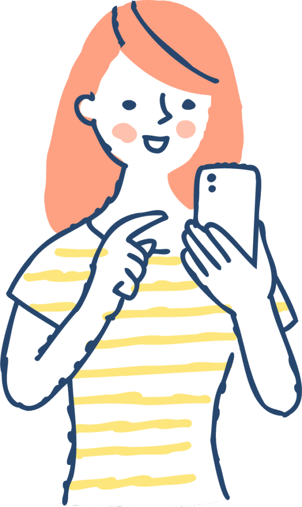 スマホを触る女性